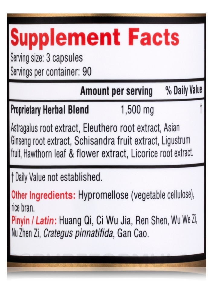 Astra 8™ (Astragalus 9 - Si Jun Zi Tang Herbal Supplement) - 270 Capsules - Alternate View 3