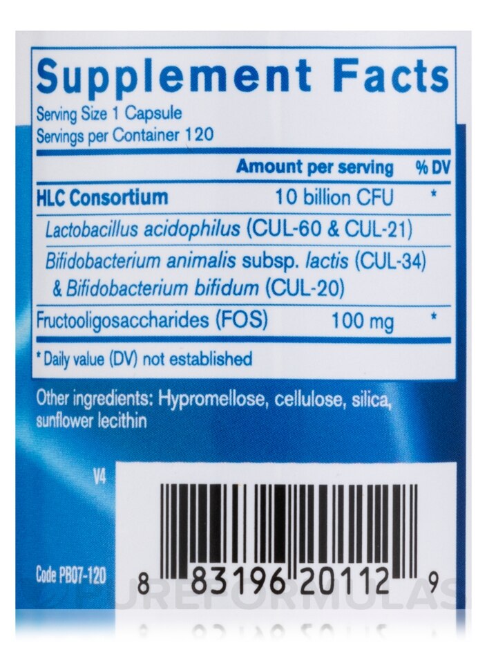 HLC High Potency Capsules - 120 Vegetable Capsules - Alternate View 3