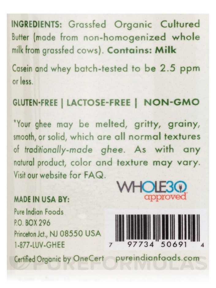  Grassfed & Certified Organic - 14 oz (398 Grams) - Alternate View 2