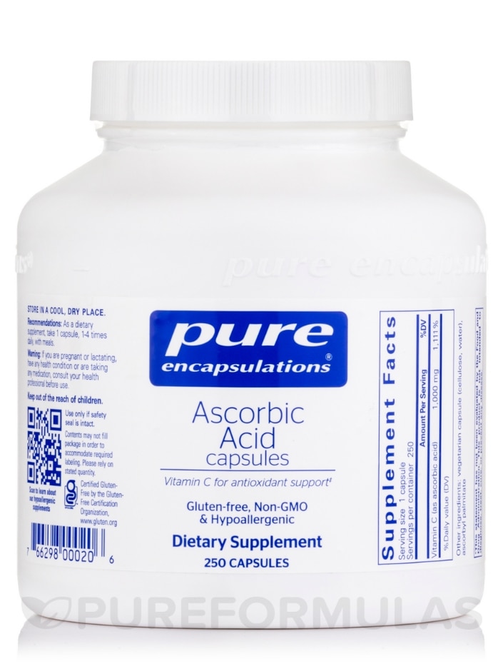 Ascorbic Acid - 250 Capsules