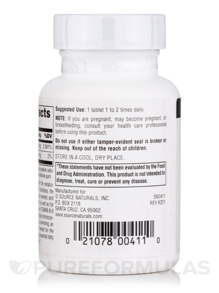 B-6 50 mg - 100 Tablets - Alternate View 2