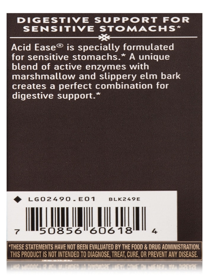 Acid-Ease® - 180 Vegan Capsules - Alternate View 6