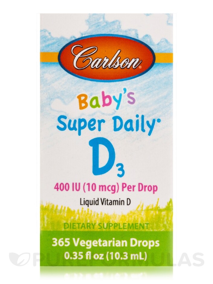 Baby's Super Daily® D3 400 IU (10 mcg) - 365 Vegetarian Drops (0.35 fl. oz / 10.3 ml) - Alternate View 3