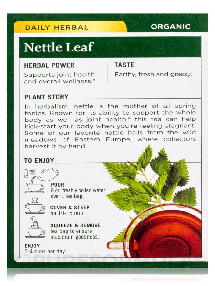 Organic Nettle Leaf Tea - 16 Tea Bags - Alternate View 6