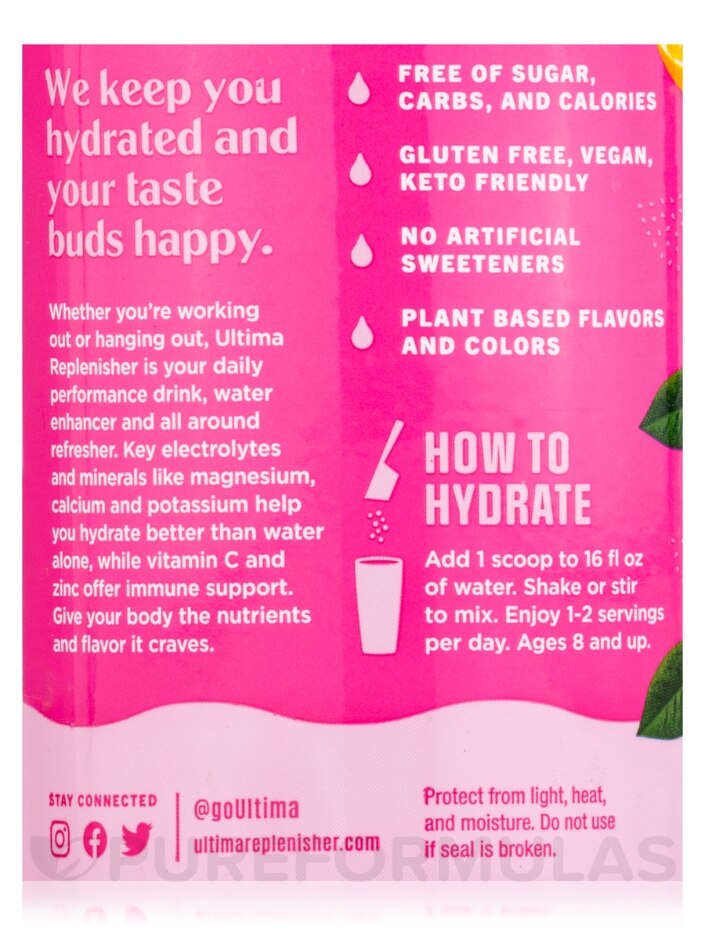 Electrolyte Hydration Powder, Pink Lemonade Flavor - 90 Serving Canister - Alternate View 5