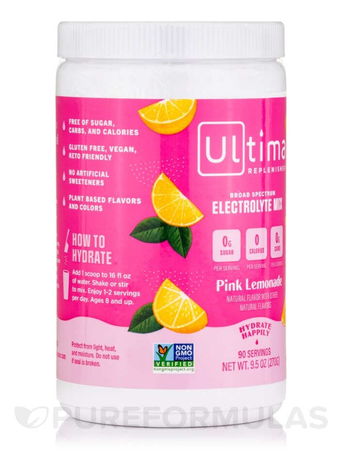 Electrolyte Hydration Powder, Pink Lemonade Flavor - 90 Serving Canister - Alternate View 3