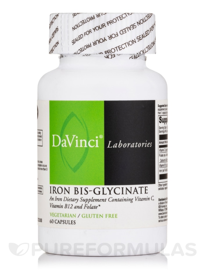 Iron Bis-Glycinate - 60 Capsules