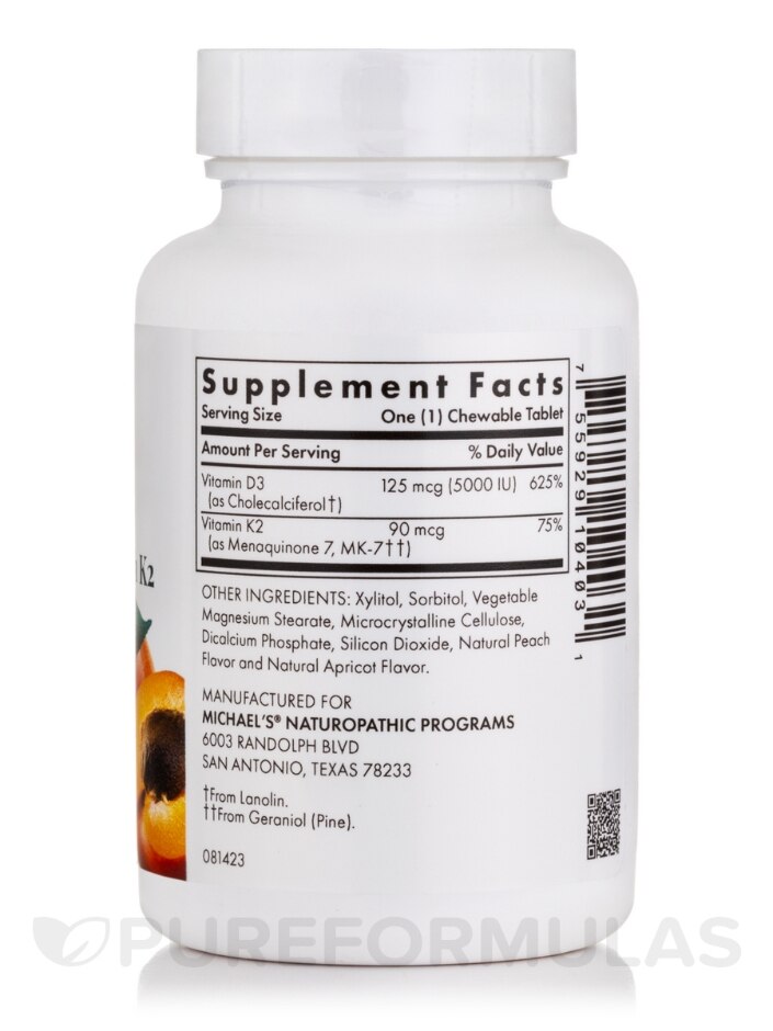  Natural Apricot Flavor - 90 Vegetarian Chewable Tablets