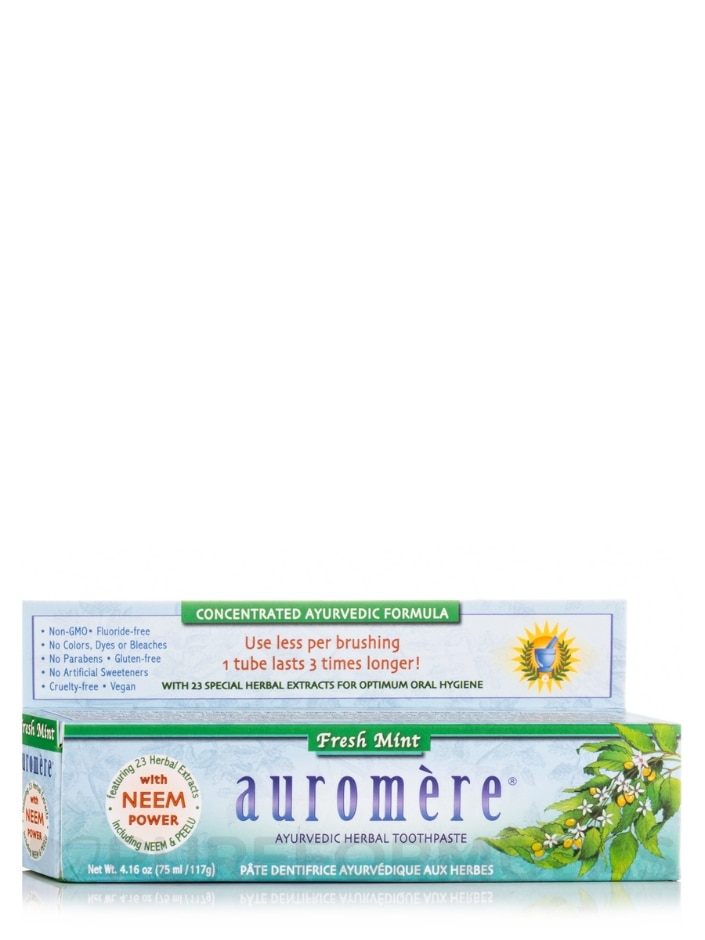 Ayurvedic Herbal Toothpaste - Fresh Mint Flavor - 4.16 oz (75 ml / 117 Grams)