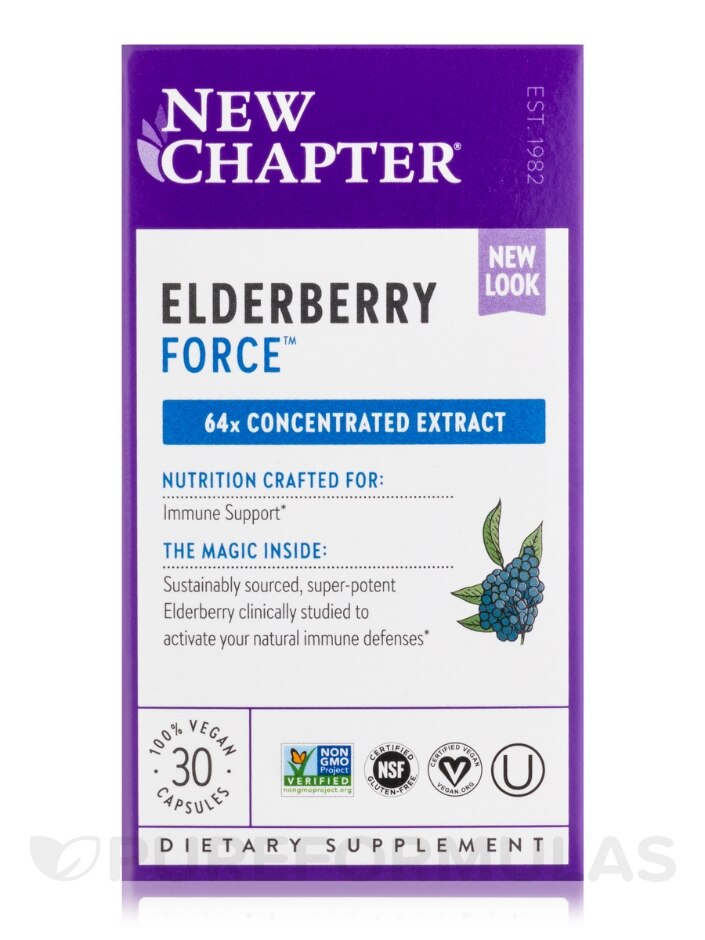 Elderberry Force™ - 30 Vegan Capsules - Alternate View 3