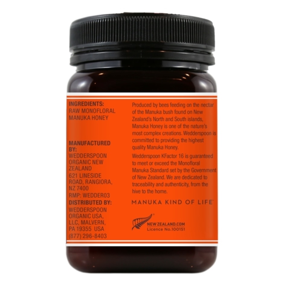 Raw Monofloral Manuka Honey KFactor™ 16 - 17 oz (500 Grams) - Alternate View 2