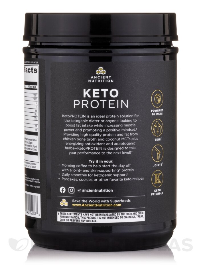 Keto Protein Powder, Chocolate Flavor - 19 oz (540 Grams) - Alternate View 2