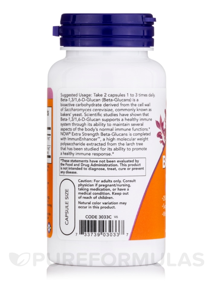 Beta-Glucans with ImmunEnhancer™ - 60 Veg Capsules - Alternate View 2