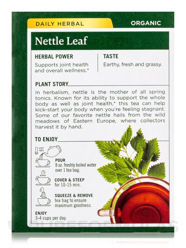 Organic Nettle Leaf Tea - 16 Tea Bags - Alternate View 3