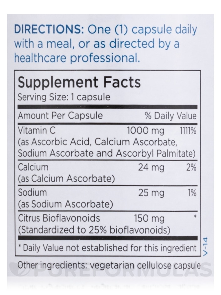 Buffered Vitamin C with Bioflavonoids 1000 mg - 90 Capsules - Alternate View 3