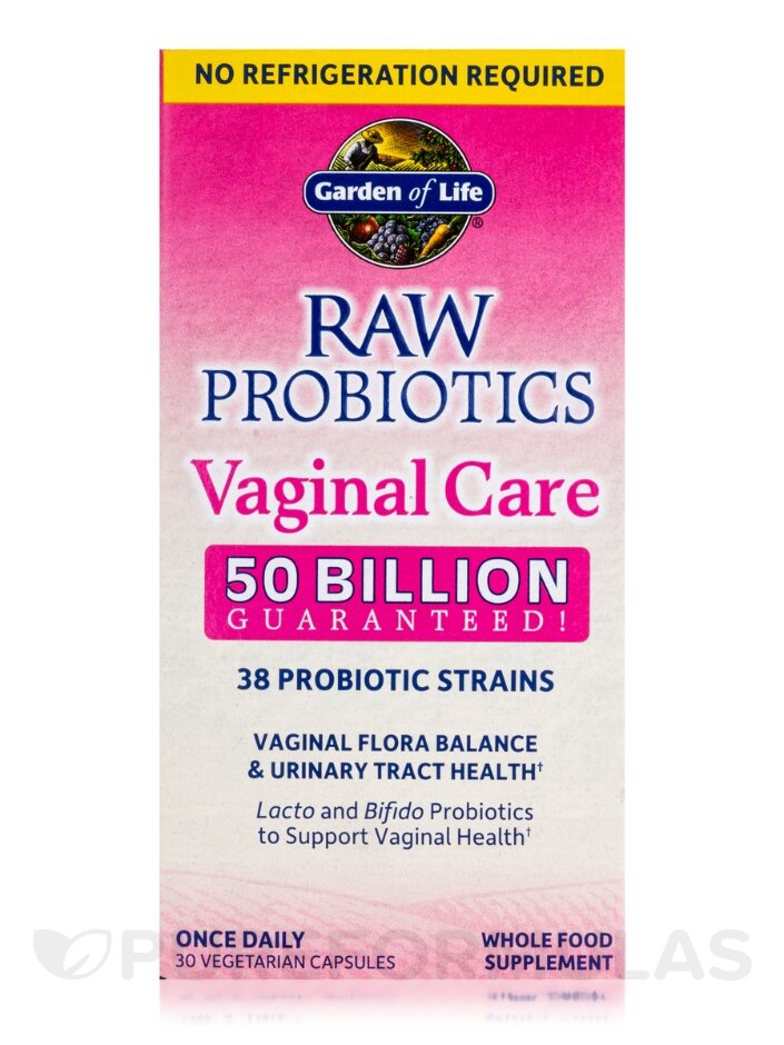 Raw Probiotics Vaginal Care 50 Billion (Shelf Stable) - 30 Vegetarian Capsules - Alternate View 3