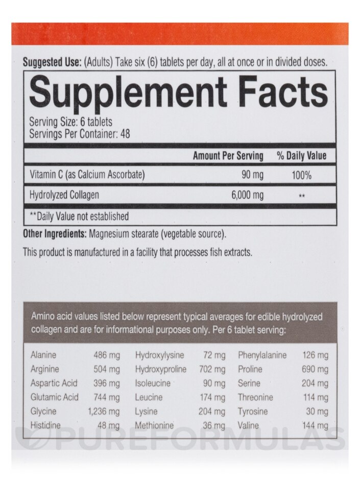Collagen 6000 mg - 290 Tablets - Alternate View 4