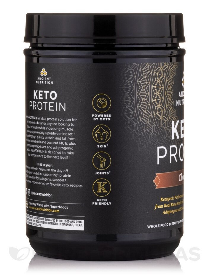 Keto Protein Powder, Chocolate Flavor - 19 oz (540 Grams) - Alternate View 3