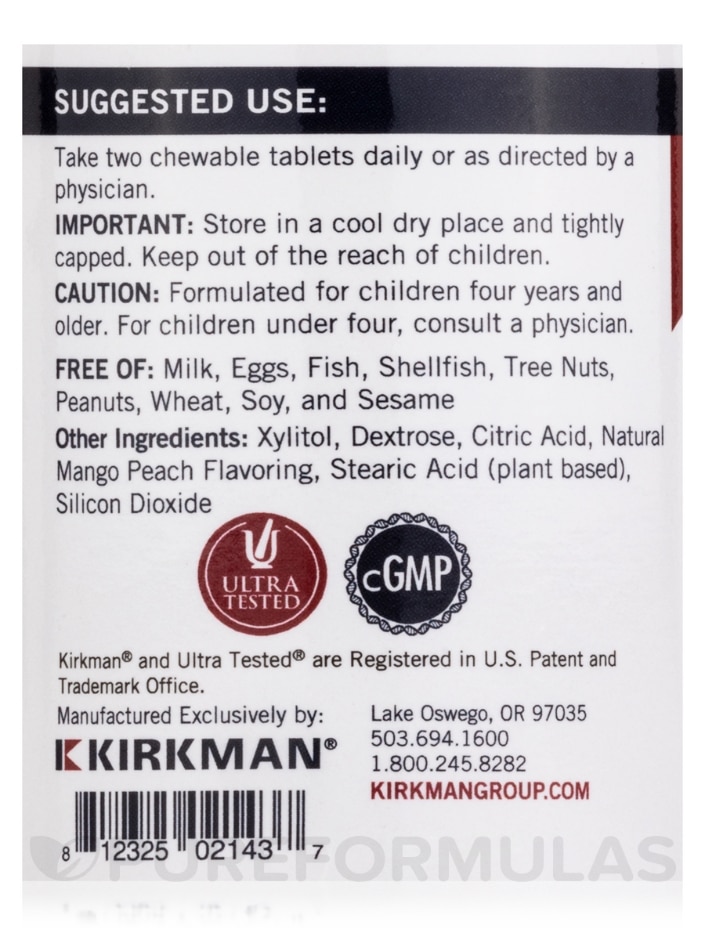 Children's Chewable Multivitamin & Mineral Tablets