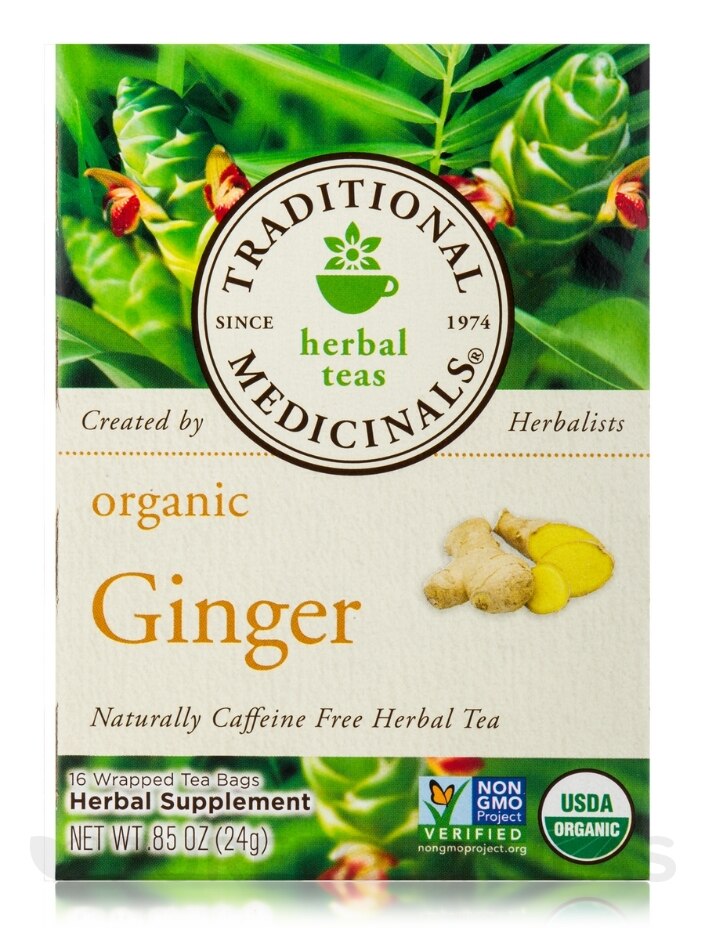 Organic Ginger Tea - 16 Tea Bags - Alternate View 1