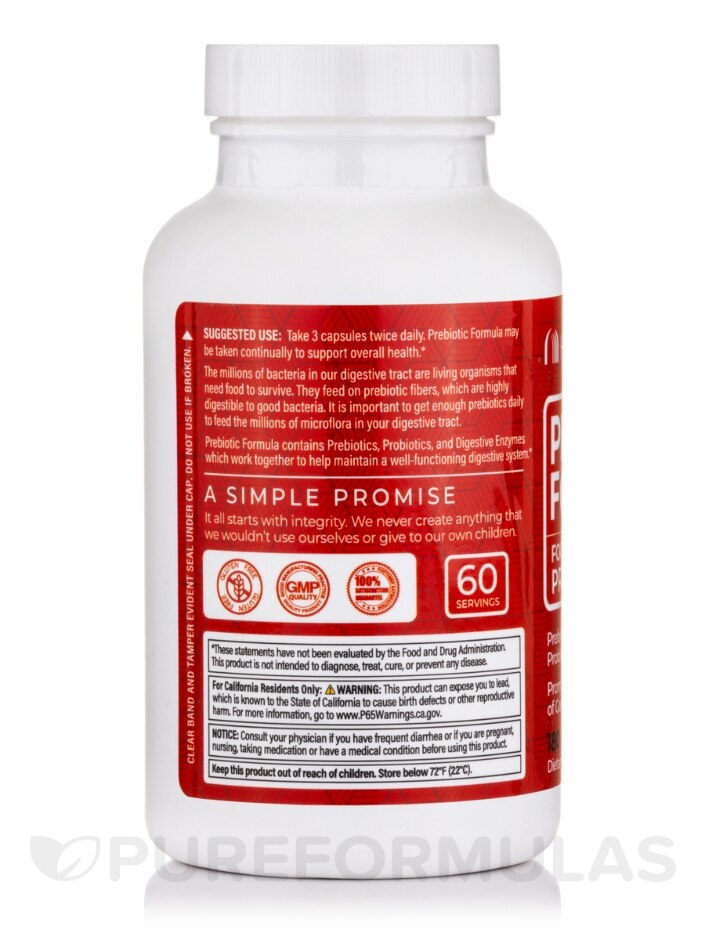 Prebiotic Formula™ - 180 Capsules - Alternate View 2