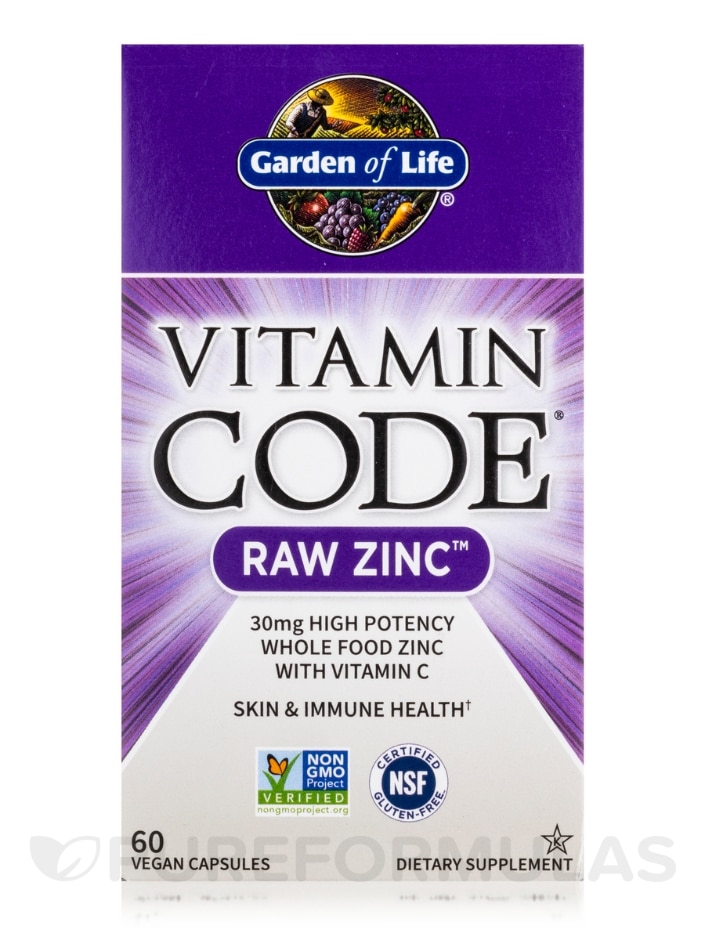 Vitamin Code® - Raw Zinc - 60 Vegan Capsules - Alternate View 3