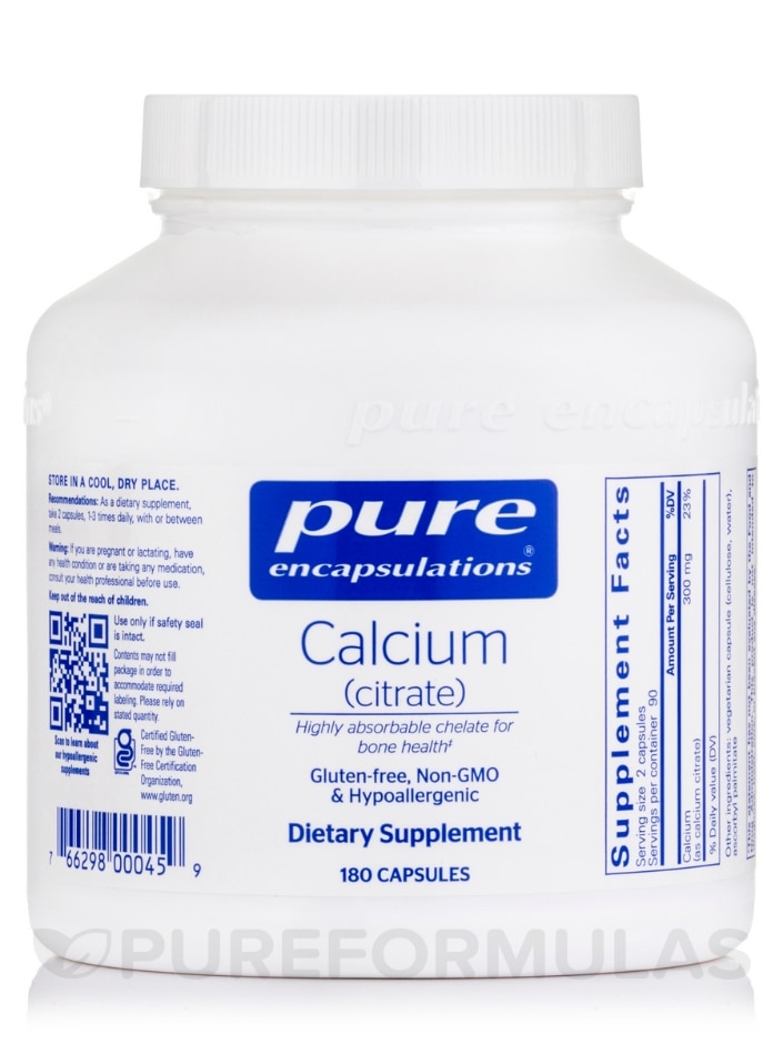Calcium (citrate) - 180 Capsules