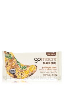Organic MacroBar Banana + Almond Butter - Box of 12 Bars (2.3 oz / 65 Grams each) - Alternate View 1