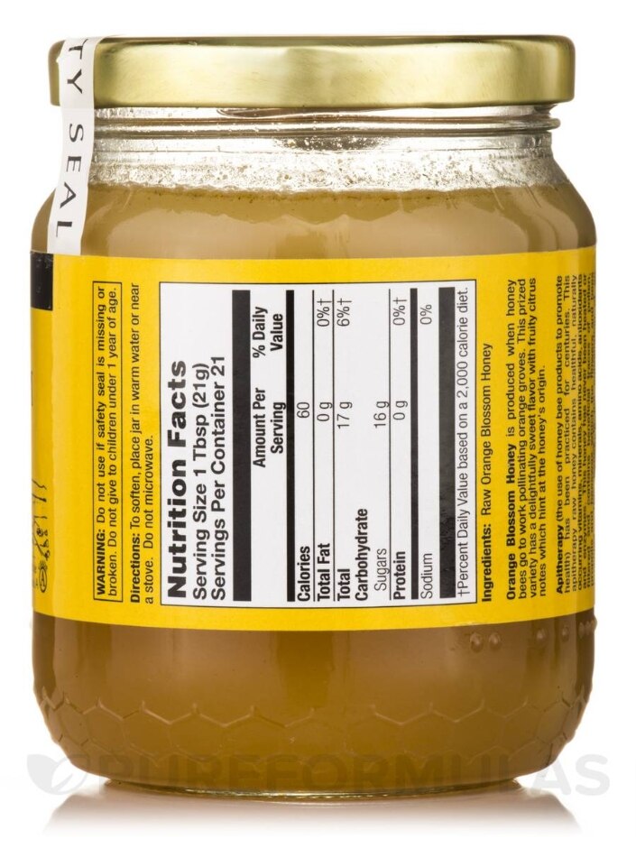 Raw Honey | Orange Blossom - 16 oz (454 Grams) - Alternate View 1