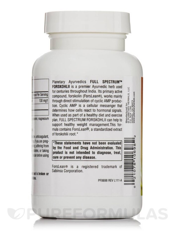 Full Spectrum Forskohlii 130 mg - 120 Capsules - Alternate View 2