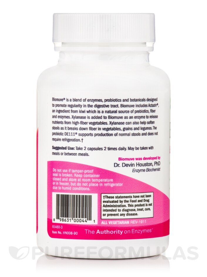 Biomuve® - Enzyme + Probiotic - 90 Capsules - Alternate View 2