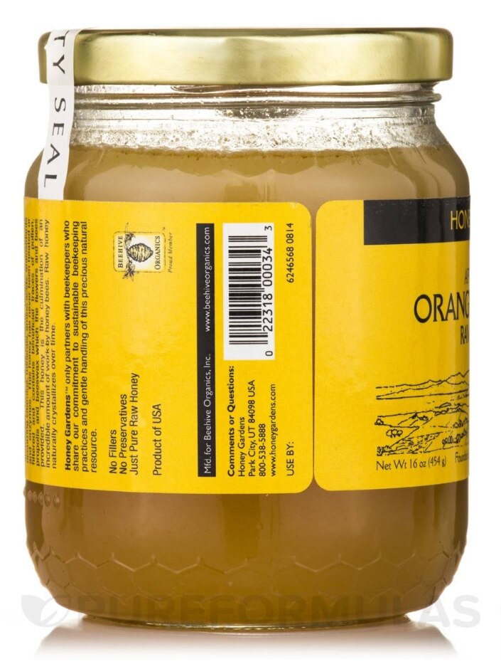 Raw Honey | Orange Blossom - 16 oz (454 Grams) - Alternate View 3