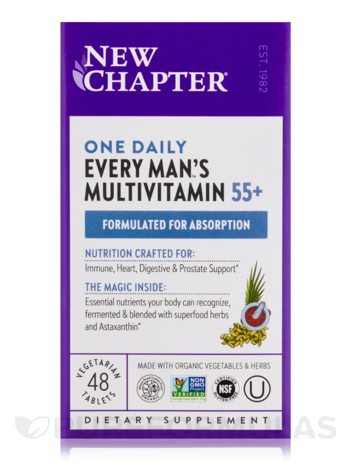 Every Man's One Daily 55+ Multivitamin - 48 Vegetarian Tablets - Alternate View 3