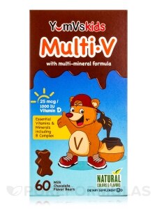 YumV's™ Multi-V with Multi-Mineral Formula, Milk Chocolate Flavor - 60 Bears - Alternate View 3