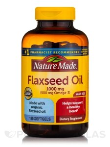 Flaxseed Oil 1000 mg - 180 Softgels