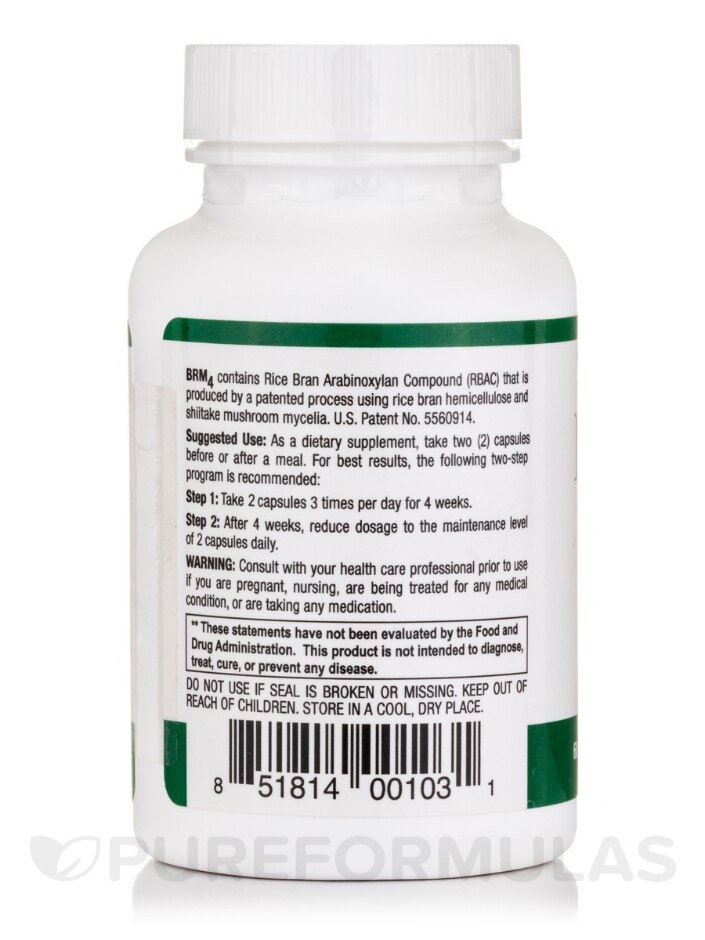 BRM4 500 mg - 60 Vegetable Capsules - Alternate View 2