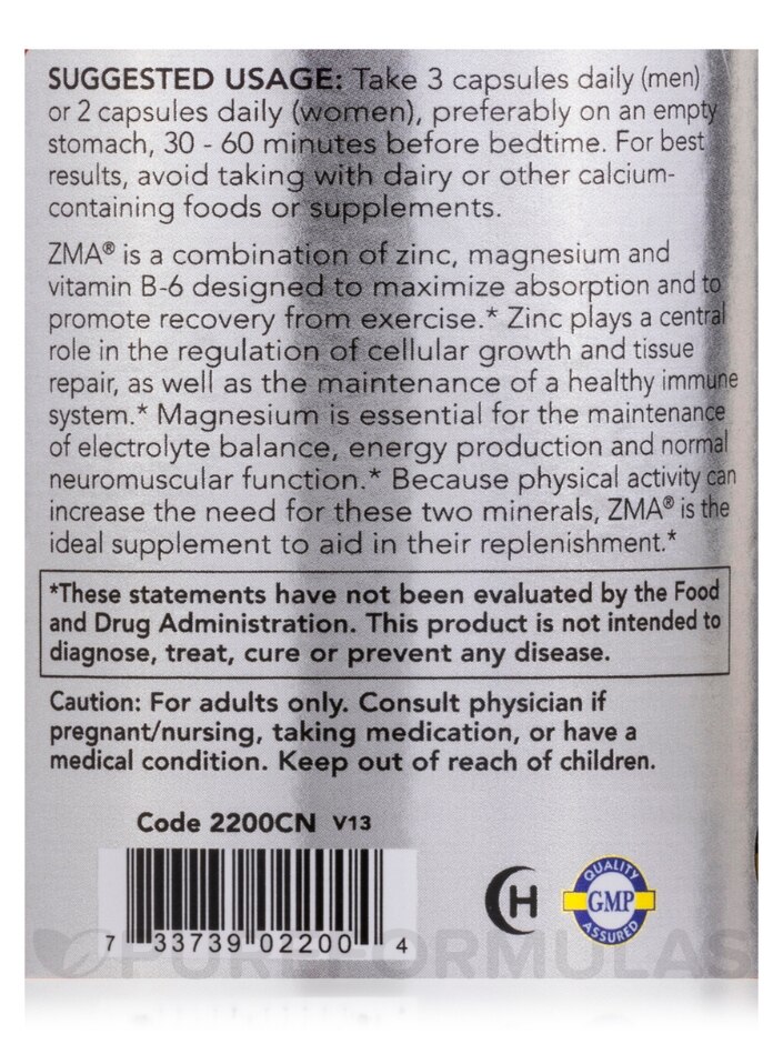 NOW® Sports - ZMA® Sports Recovery - 90 Capsules - Alternate View 4