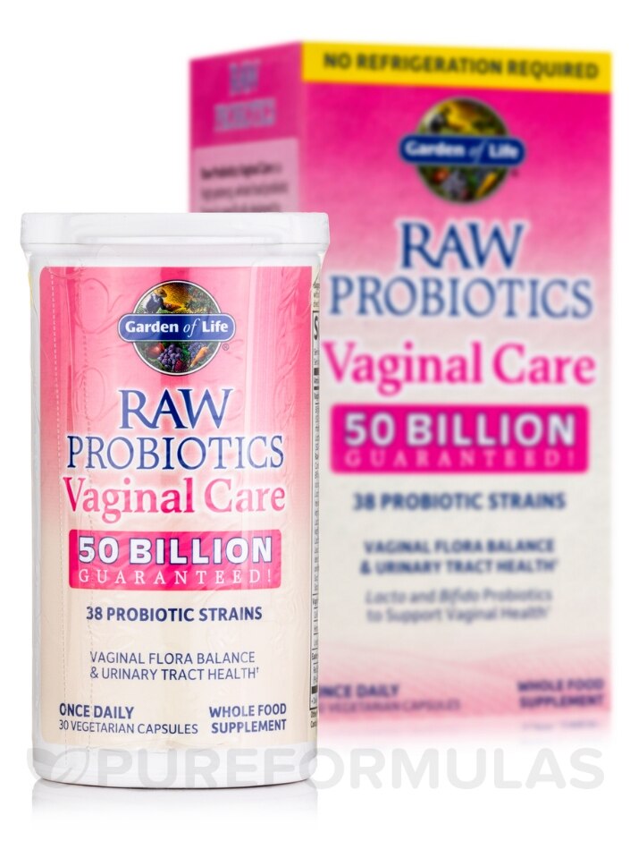 Raw Probiotics Vaginal Care 50 Billion (Shelf Stable) - 30 Vegetarian Capsules - Alternate View 1