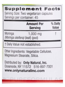 Moringa Pure 1000 mg - 90 Vegetarian Capsules - Alternate View 3
