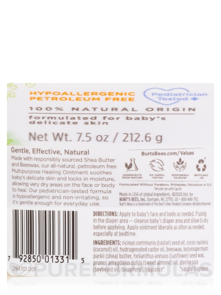Baby Bee® Multipurpose Ointment (Petroleum-Free) - 7.5 oz (210 Grams) - Alternate View 4