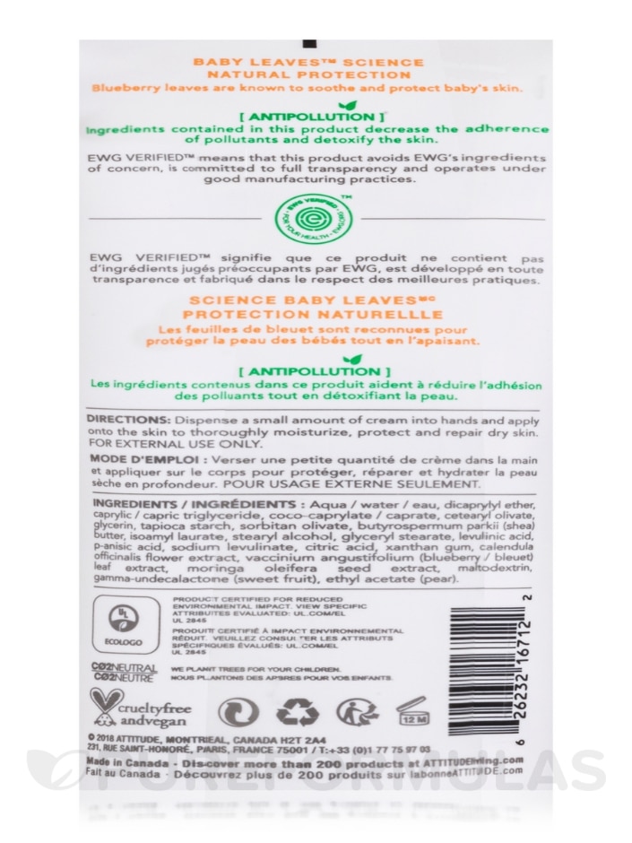 Baby Leaves™ Natural Body Cream Calendula - Pear Nectar - 6.7 fl. oz (200 ml) - Alternate View 2