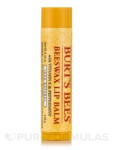 Beeswax Lip Balm with Vitamin E & Peppermint - 0.15 oz (4.25 Grams)
