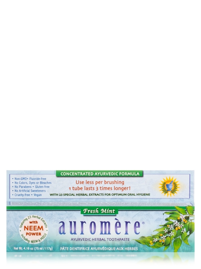 Ayurvedic Herbal Toothpaste - Fresh Mint Flavor - 4.16 oz (75 ml / 117 Grams) - Alternate View 3