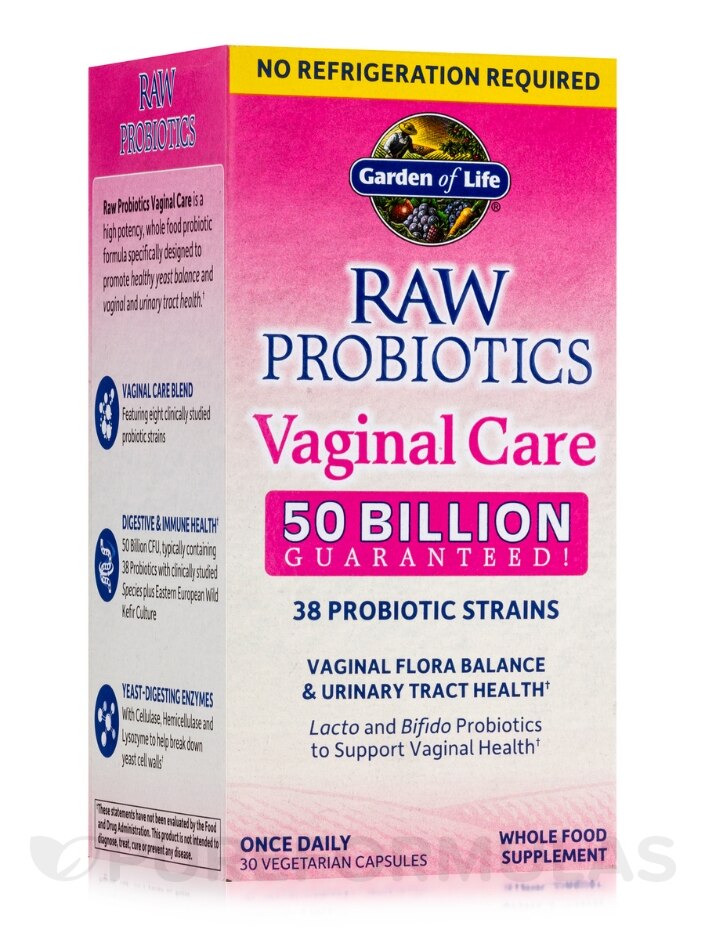Raw Probiotics Vaginal Care 50 Billion (Shelf Stable) - 30 Vegetarian Capsules