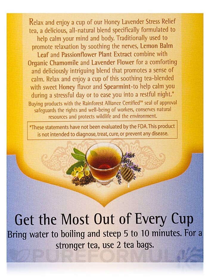 Honey Lavender Stress Relief™ Tea - 16 Tea Bags - Alternate View 8