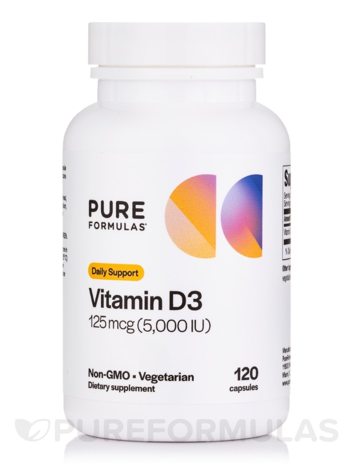 Vitamin D3 5000 IU - 120 Vegetarian Capsules