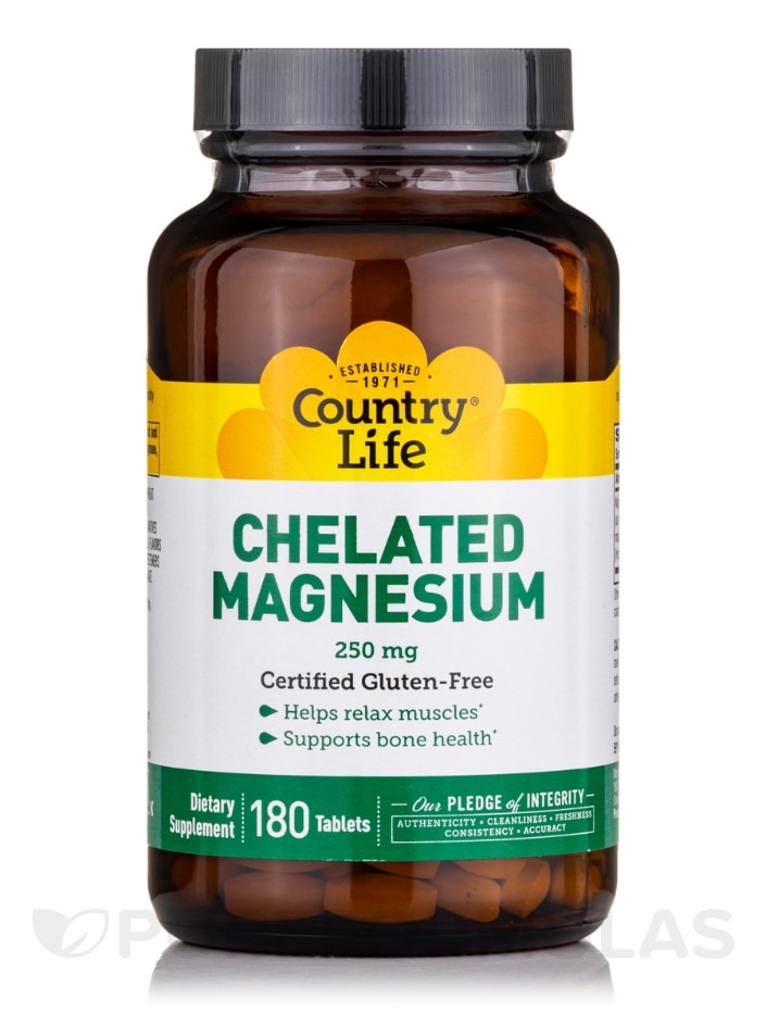 Chelated Magnesium 250 mg - 180 Tablets
