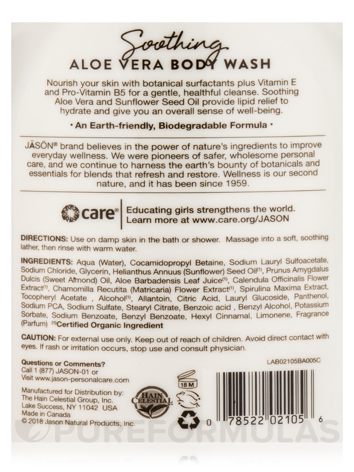 Soothing Aloe Vera Body Wash - 30 fl. oz (887 ml) - Alternate View 2