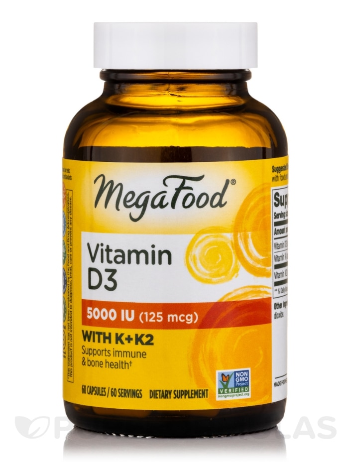 Vitamin D3 5000 IU with K & K2 - 60 Capsules