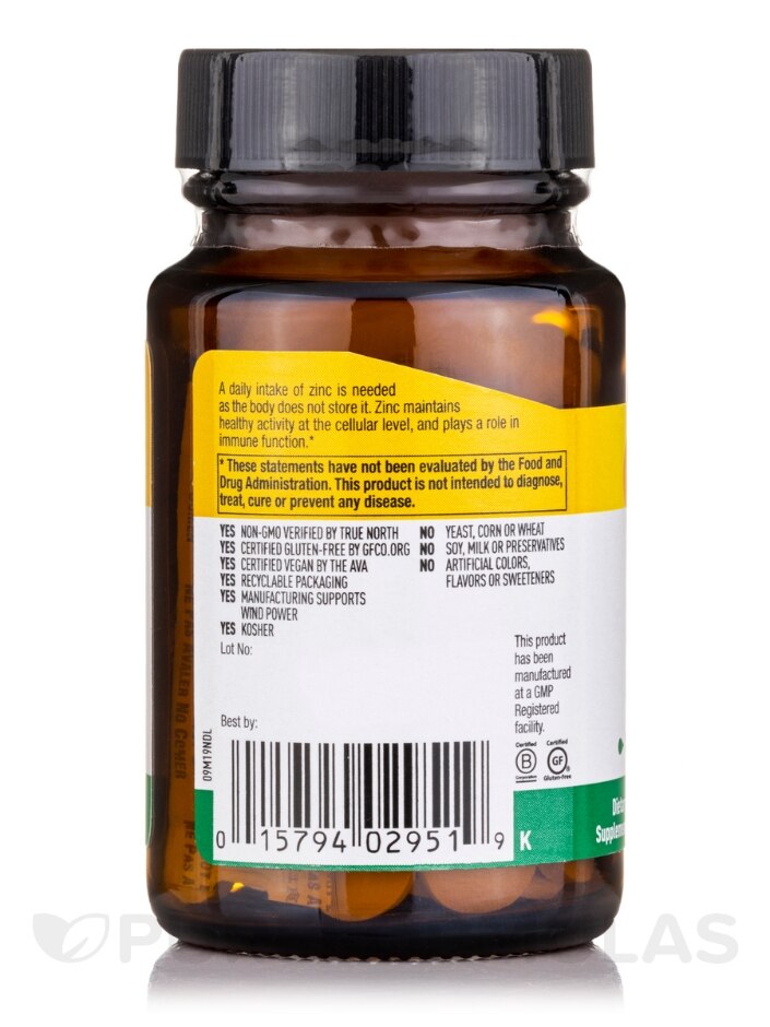 Chelated Zinc 50 mg - 100 Tablets - Alternate View 2
